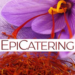 EpiCatering Logo With Crocus Flower and Saffron